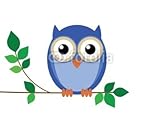 Wallmonkeys Peel and Stick Wall Decals - Wise Old Owl Sat on a Tree Branch - 24