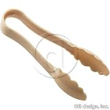 6 Clear Scalloped Tongs (11-0599)