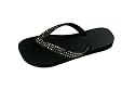 SWAROVSKI CRYSTAL HAVAIANAS BLACK/BLACK DIAMOND THONGS SANDALS FLIP FLOPS U.S. SIZES 4-11