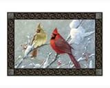 New Magnet Works, Ltd. Snowy Cardinals Matmate Non-Slip Recycled Rubber Bac ....