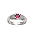 Sterling Silver Baby Ring with Ruby CZ - Sizes: 1-4 Sterling Silver Baby Ring with Ruby CZ - Sizes: 1-4