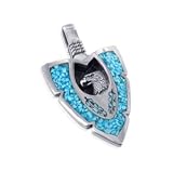Turquoise Sterling Silver Eagle South Western Native American Arrowhead Pendant Charm