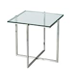 Adesso Glacier End Table, Steel