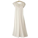 Shadowline Long Gown with Soft Stretch Lace Bodice (32737)
