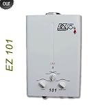 EZ 101 Tankless Water Heater - Natural Gas - Portable - Battery Powered Ignition - Camping - RV - FREE SHIPPING
