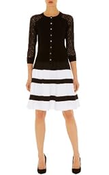 Knit Lace Stripe Cardigan