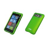 EMPIRE Neon Green Rubberized Snap-On Cover Case for HTC HD7