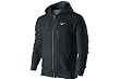 Mens Nike Squad Fleece Full Zip Hoodie Sweatshirt Black / White 410187-010