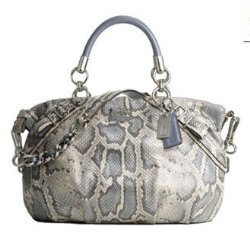 Authentic Coach Madison Embossed Python Sophia Convertible Handbag 16354 Light Blue