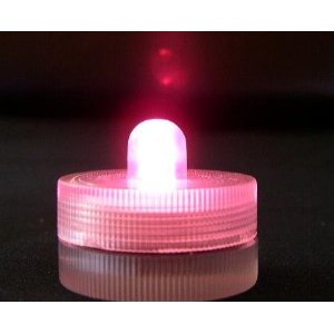 Waterproof Wedding Underwater Battery Sub Lights LED 10 Lights~Pink~Wedding~Tea Light