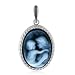 Jewelry : 14K WG Frame Mother Holding Child Cameo Pendant