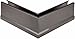 CRL B5T90PS Polished Stainless 12" 90? Mitered Corner Cladding for B5T Series Tapered Base Shoe