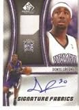2009-10 SP Game Used Signature Fabrics #SFNE Donte Greene - Sacramento Kings (Piece of Authentic Jersey - Autographed Card) (Baseball Cards)