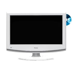 Haier HLC19KW1 19-Inch LCD HDTV/DVD Combination, White
