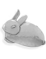 MMA Silver - Oxidized Rabbit Pin/Pendant