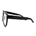 MODA Black Oversized Round Thick Horn Rim Clear Lens Fashion Eye Glasses Frame