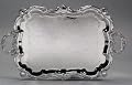 18 X 30 BAROQUE TRAY - 18 X 30 SILVER PLATED BAROQUE TRAY WITH HANDLES