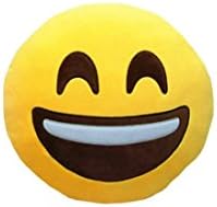 PopWave Emoji Happy Laugh Symbol Whatsapp Icon Circle Cushions Plush Doll NANA06