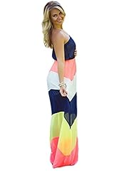 Strapless Cocktail Full Length Colorblocking Summer Elasticized   Waistline Chiffon/Polyester Party Dress 