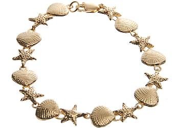 Signature 71 2 inch Seashell CHANGITNOW Starfish 18KT GOLD OVER STERLING