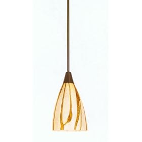 Safari Lava Glass Pendant Lamp Bronze Finish