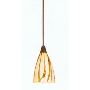 Safari Lava Glass Pendant Lamp Bronze Finish