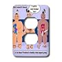 Londons Times Funny Medicine Cartoons - Sumo Wrestlers In Identity Crisis - Light Switch Covers - 2 plug outlet cover
