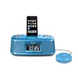 iLuv iMM153BLU Dual Alarm Clock with Bed Shaker for your iPod - Blue