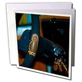 Jos Fauxtographee Trucks – A steering Wheel on a Truck with keys in ignition – Greeting Cards-6 Greeting Cards with envelopes