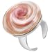  : AKUAMARINA AVENTURINE QUARTZ MURANO GLASS OPEN RING PINK WHITE