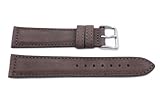 Taupe Genuine Leather 20mm Suede Watch Strap