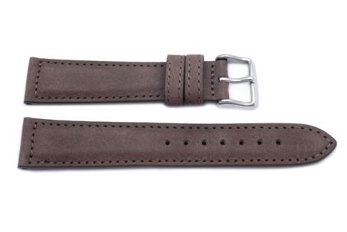 Taupe Genuine Leather 20mm Suede Watch Strap
