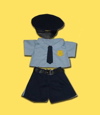 1011-Police Officer Uniform Clothes for 14 - 18 Stuffed Animals and Dolls