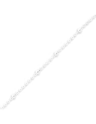 Sterling Silver 1.0mm Beaded Chain - 24 Inch