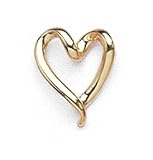 14k Twisted Heart Slide
