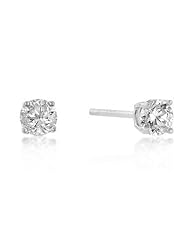 5mm New Sterling Round Cut CZ Studs Silver Earrings