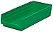 Akro-Mils 30150 Plastic Shelf Bins, Heavy Duty Storage Bins for Garage, Closet, and Drawer Organization, 12-Inch x 8-Inch x 4-Inch, Green, 12-Pack