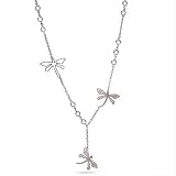 Dragonflys and CZs By The Yard Necklace - Clearance Final Sale