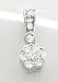 0.50 Carat Round Diamond Cluster Pendant in 18ct Solid White Gold
