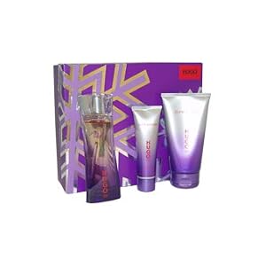 Pure Purple by Hugo Boss for Women - 3 Pc Gift Set 3oz EDP Spray, 5oz Body Lotion, 1.6oz Shower Gel