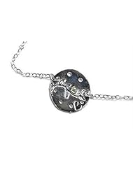 Silver Cubic Zirconium on Branch Coin Necklace