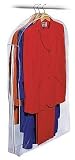 Clear Vinyl Suit Bag Holds Four or More Suits - Set of 5 (Clear) (40" H x 24" W x 5" D)