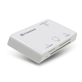 Transcend P8 15-in-1 USB 2.0 Flash Memory Card Reader TS-RDP8W (White) by 