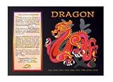 : Asian Zodiac Poster Year of the Dragon: Birth Years 1916 1928 1940 1952 1964 1976 1988 2000 2012