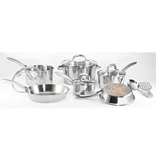 T-Fal Ultimate Stainless-Steel Copper-Bottom 12-Piece Cookware Set
