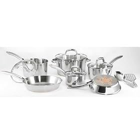 Buy T-Fal Ultimate Stainless-Steel Copper-Bottom 12-Piece Cookware Set