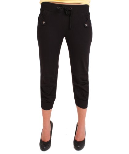 Romeo & Juliet Couture Shoe String Waist Pants in Black, Small