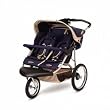 Safari Swivel Wheel Sport Double Stroller - Blue/ Khaki
