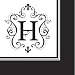 Monogram Cocktail Napkin - H