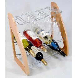 Loire Wine and Stemware Rack (Natural) (17H x 18.25W x 10D) by Proman Products LLC
